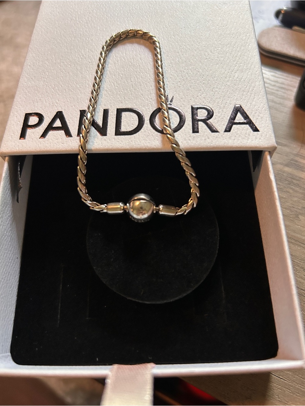 Pandora Silver Twist Chain Bracelet with Signature Clasp - Silver